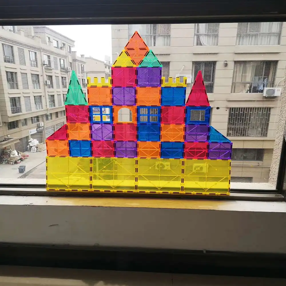 120 piece magnetic tiles magnetic building blocks toys for kids