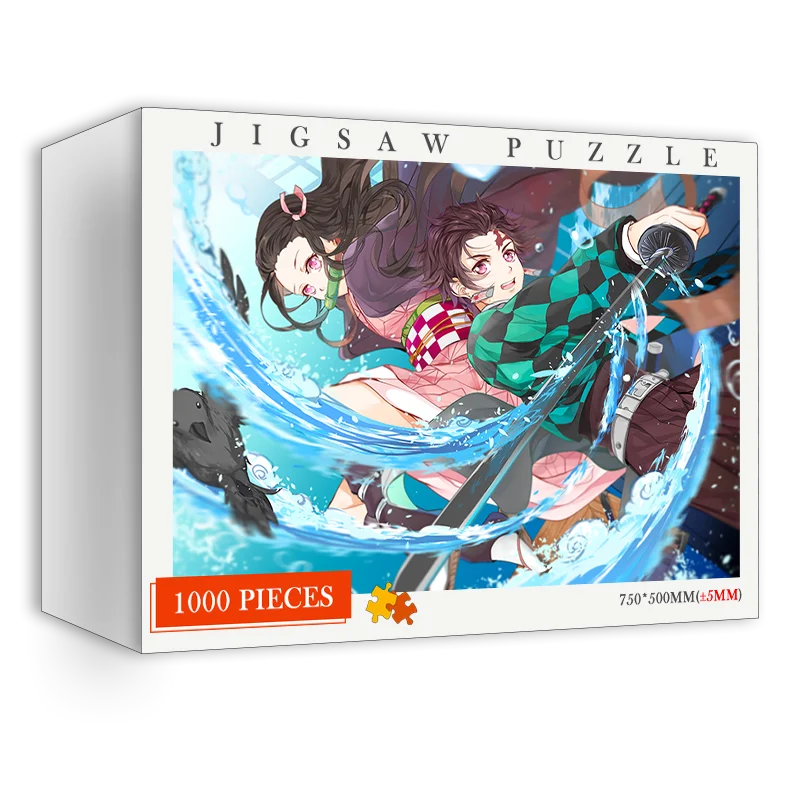 

Demon Slayer 1000 Pieces Japanese Anime Cartoon Wooden Puzzle for Adults Kids Jigsaw Educational Toys Girls Wood Puzzles Gifts