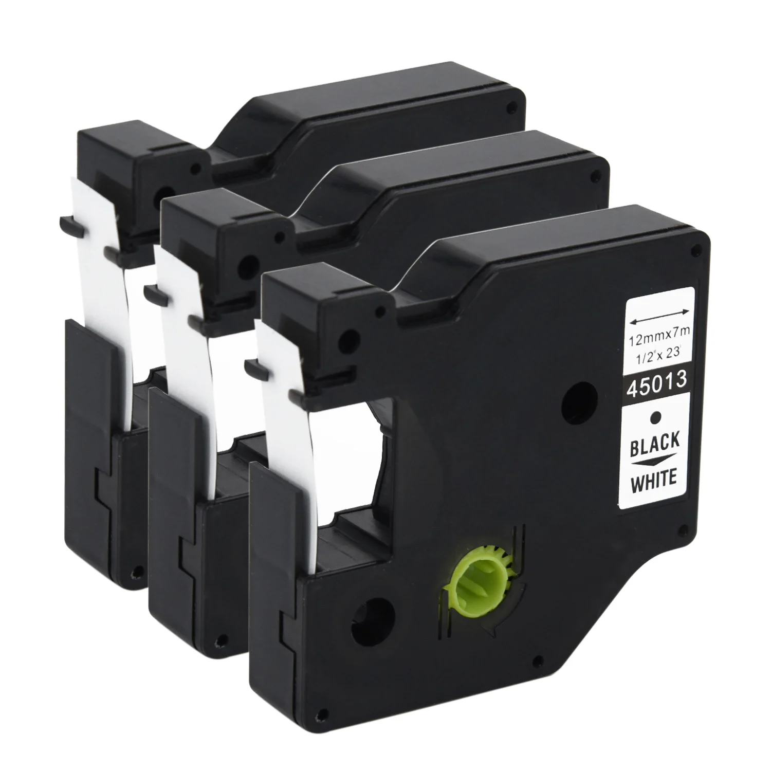 3PK 12 мм черный на белом 45013 кассета для DYMO D1 производитель этикеток LabelManager