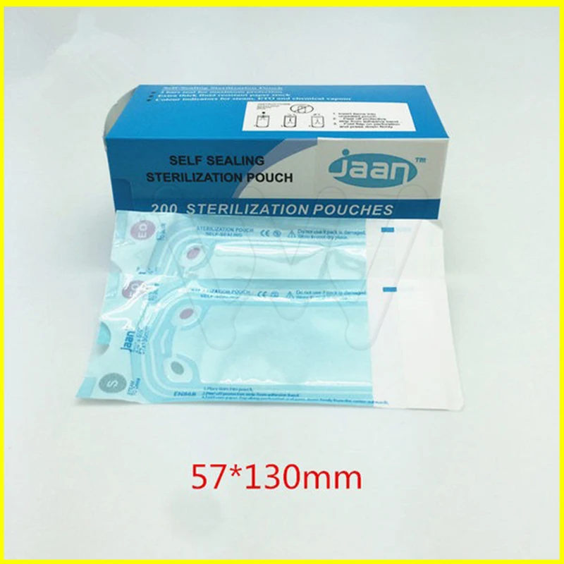 

Free shipping 200pcs/box Dental Self Seal Autoclave Sterilization Pouch 57*130mm