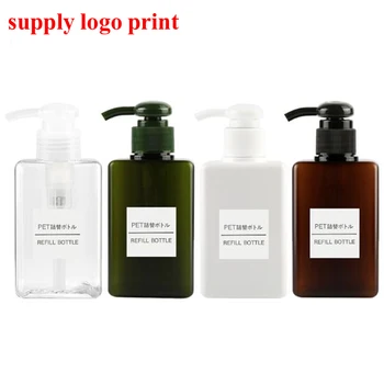

50pcs/lot 650ml Square Lotion Bottle Laundry Liquid Body Wash Shampoo Hand Sanitizer Replacement Empty Bottle Cosmetics Bottle