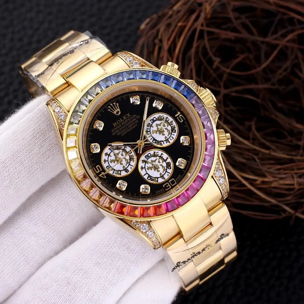 

Rolex- Men's luxury steel strap wristwatch new fashion automatic mechanical watch gift limited edition watch order45