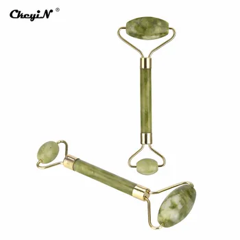 

Jade Roller Double Head Natural Helu Jade Facial Massage Roller Natural Blue Spot Slimming Anti Wrinkle Cellulite Stone Tool