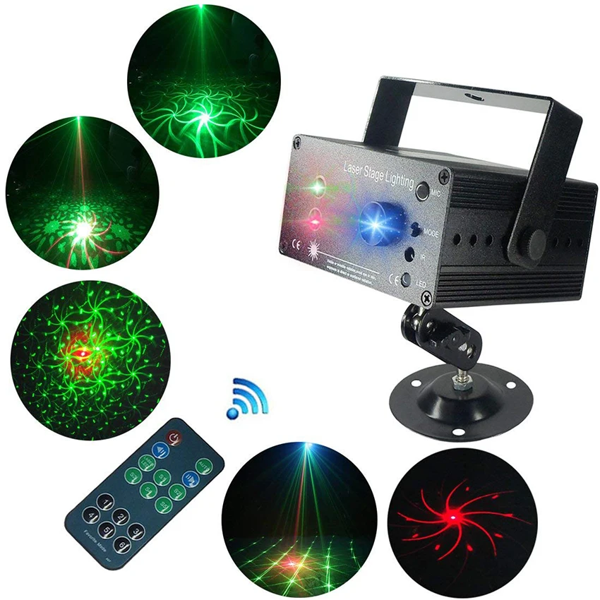 Mini 48 Patterns Disco Stage Light LED Bar Ktv Party Laser Lights Dj Disco Projection Lights For Dancing Festival Decoration