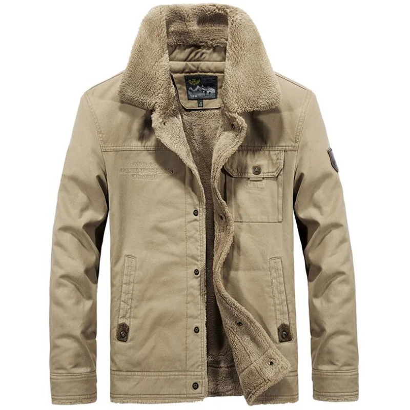Зимняя мужская уличная куртка, военная форма, теплая утепленная флисовая куртка, ветровка, тактическая парка, Тренч, пальто, куртка-бомбер, одежда - Цвет: Champagne