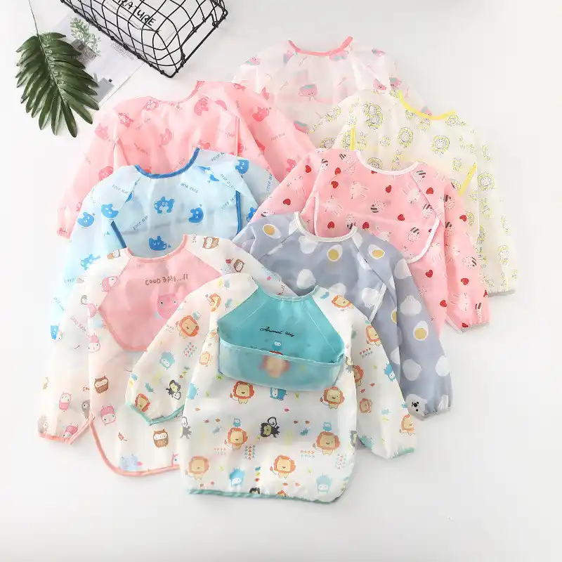 Bavoir Impermeable Pour Bebe Tablier A Manches Longues Protection De La Poitrine Pour Enfant Bavoir D Alimentation Doux Animal Echarpe D Alimentation Pour Nourrissons Aliexpress