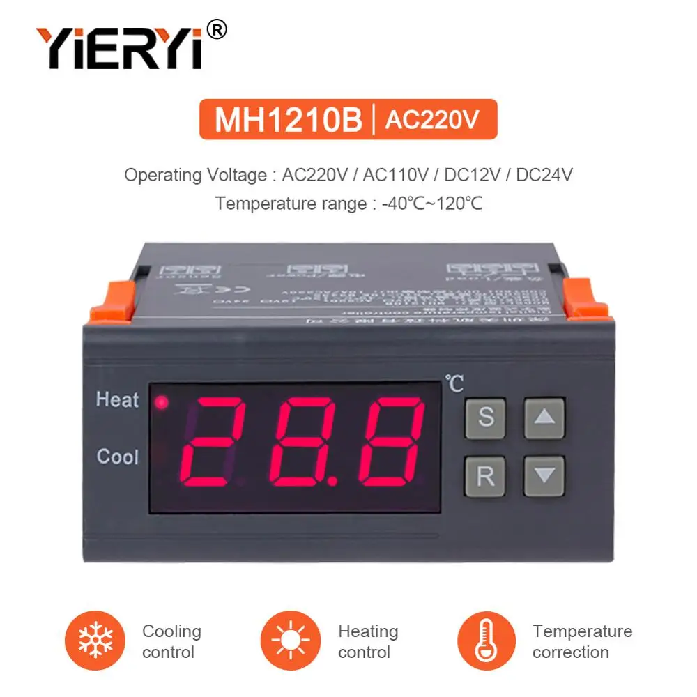 Цифровой регулятор температуры yieryi с функцией сигнализации от 40 до 120 градусов