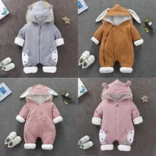 LOOZYKIT детские комбинезоны; зимняя одежда для мальчиков и девочек; плотная теплая верхняя одежда из чистого хлопка; пальто; куртка для новорожденных; Одежда для младенцев; Детский комбинезон