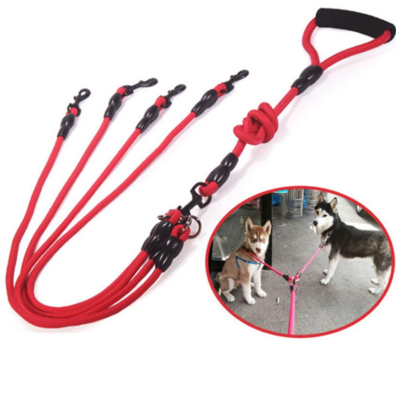 

Walk 2 two dogs one leash Nylon No Tangle Pet Leash for dog Running or Training Double-ended traction rope оводок для собак