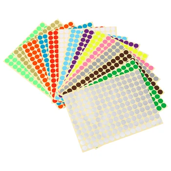 

5Sheet 10mm/19mm Coloured Dot Stickers Round Spot Circles Sealing Stiker Paper Labels Adhesive Party Decoration Package Label