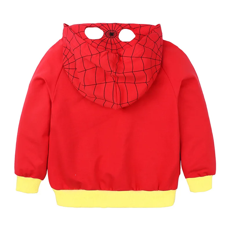 Tanie Cartoon kids boy kurtka z długim rękawem z kapturem, na suwak dzieci Batman Spiderman kapitan superman ubrania cosplay niemowlę najlepsze ubrania