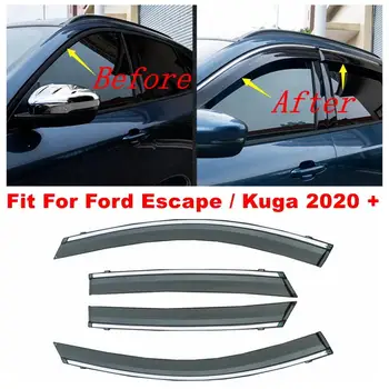 melhor Janela Viseira Ventilação Sombra Chuva Sol Guarda Vento Defletores Toldos Abrigos Kit De Proteção Cobre Apto Para Ford Escape/kuga 2020