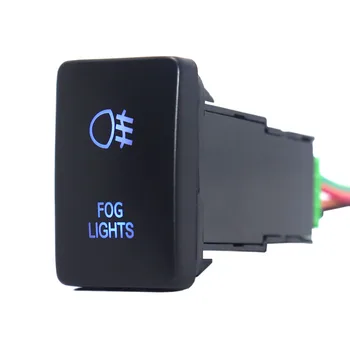 

Laser Fog Lights Push Button Switch ON-Off 3A 12V Blue Led with Connector Wire Fit Toyota Hilux 2015/Prado 150 Series 2010 Rav4