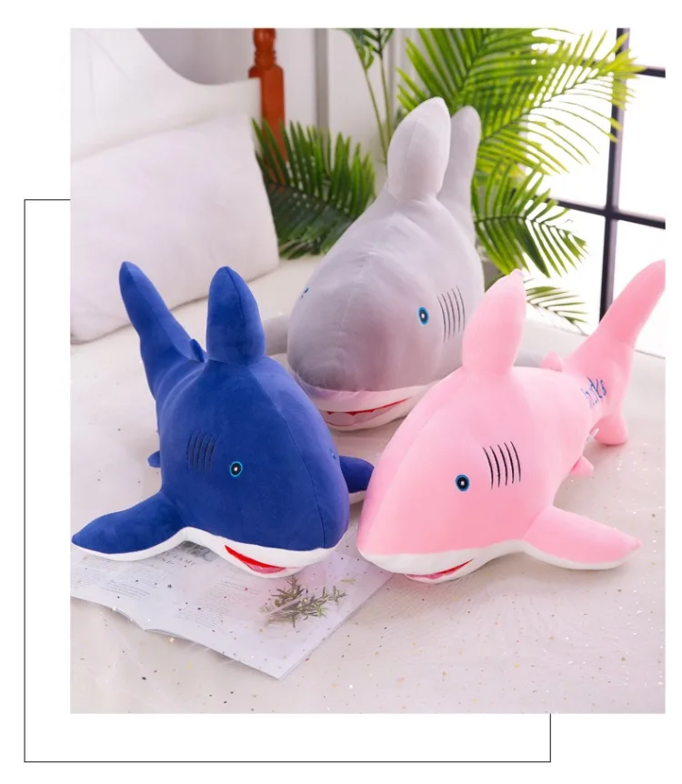 Soft Shark Pillow Plush Toys down Cotton Cartoon Modeling Cushion Software Gift