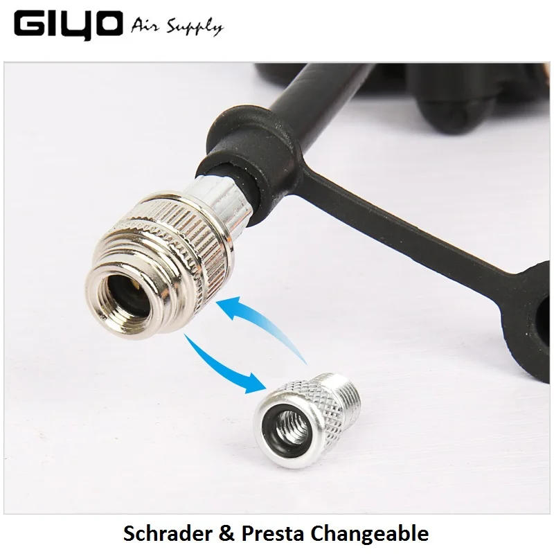 Giyo 300psi велосипедный насос Presta Schrader (Шрадер) спускной клапан с фиксированной