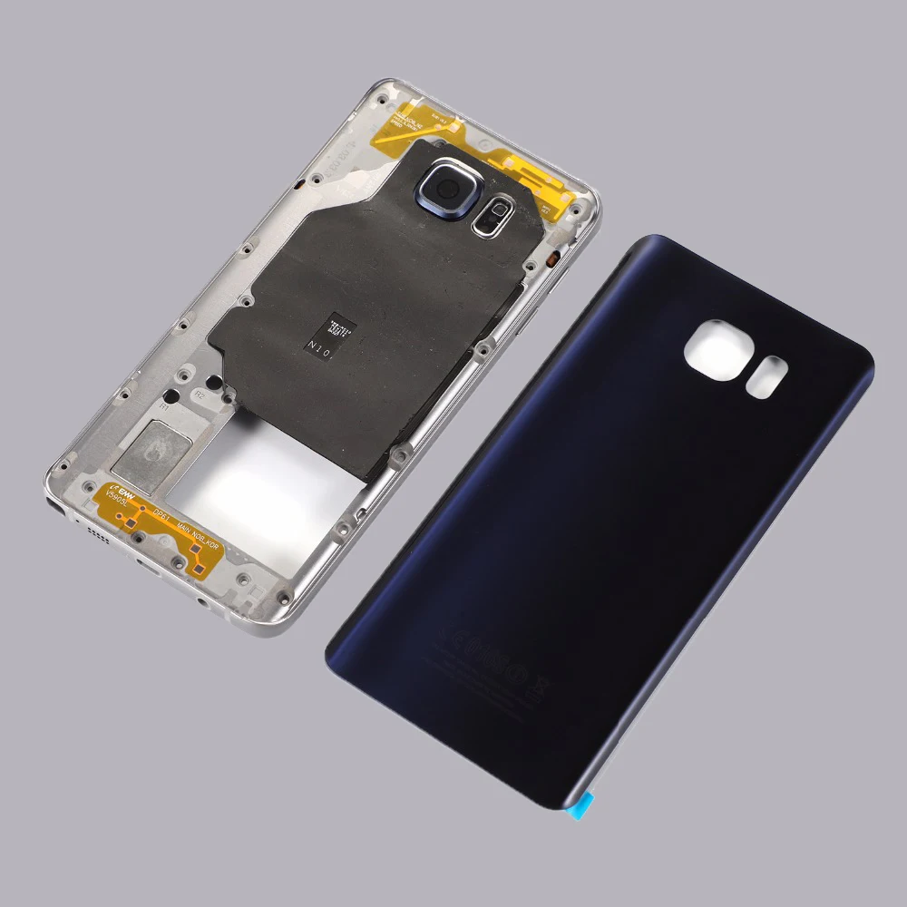 Металлическая средняя рамка для samsung Galaxy Note5 Note 5 N920 N920F N920 все версии корпус стеклянная батарея задняя крышка задняя дверь Чехол
