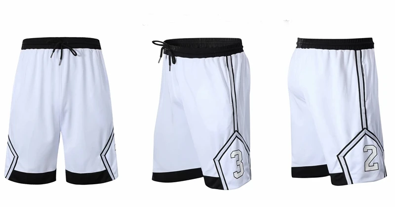 Мужские баскетбольные наборы, спортивные быстросохнущие тренировочные шорты с номером 23+ колготки для футбола, упражнений, походов, бега, фитнеса, 5XL - Цвет: 8906 white shorts