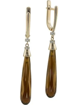 

Aloris drop earrings with cubic zirconia and Garnet in red gold