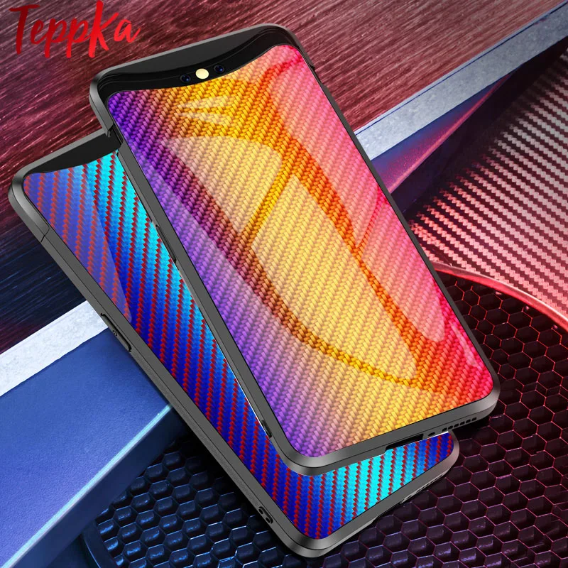 Чехол TeppKa для OPPO Find X чехол из углеродного волокна текстура стекла гибридный
