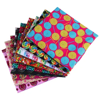 

50*145CM candy pattern100 percent cotton fabric for Tissue Kids Bedding home textile Textile for Sewing Doll Dress