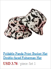 Cotton Double sided Cartoon Graffiti Bucket Hat Fisherman Hat outdoor travel hat Sun Cap Hats for Men and Women