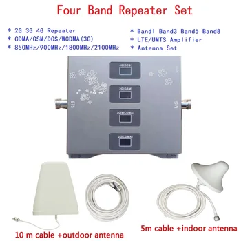 

Cellular amplifier gsm 3g 4g signal Mobile network booster Smartphones Internet amplifier with 800 900 1800 2100 antenna sets