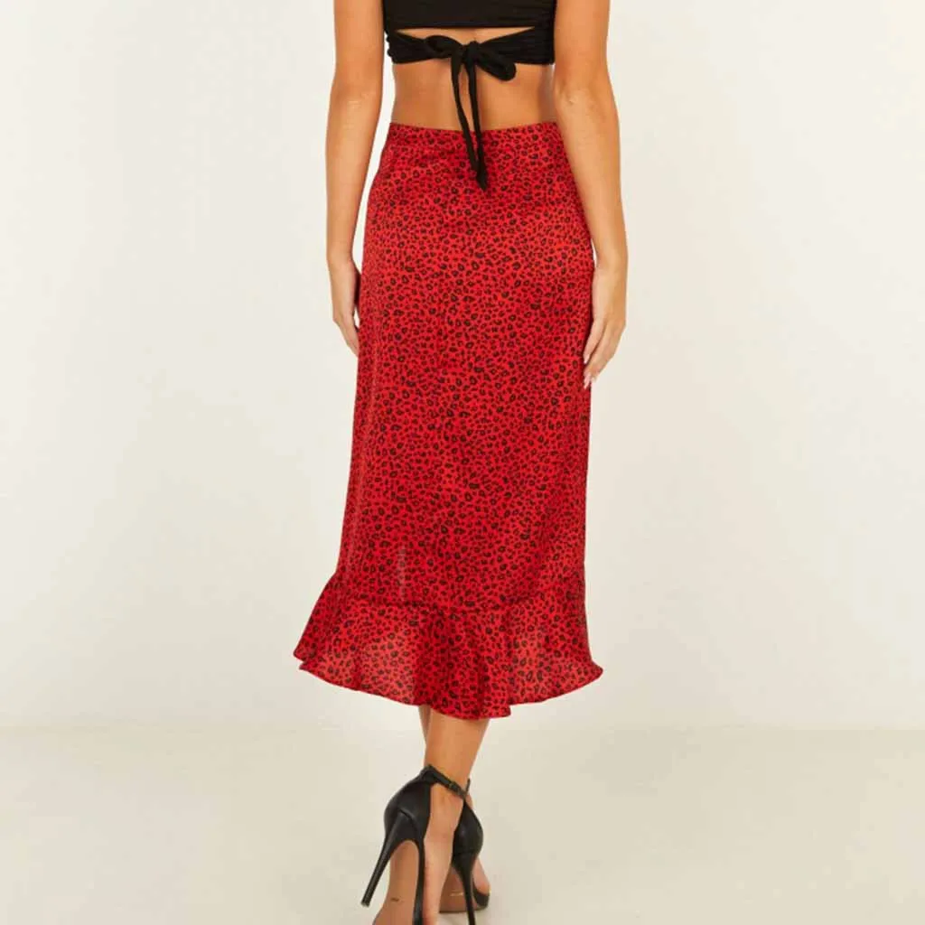 Женские вечерние с принтом, высокая талия, шнуровка, бедра, длинная юбка