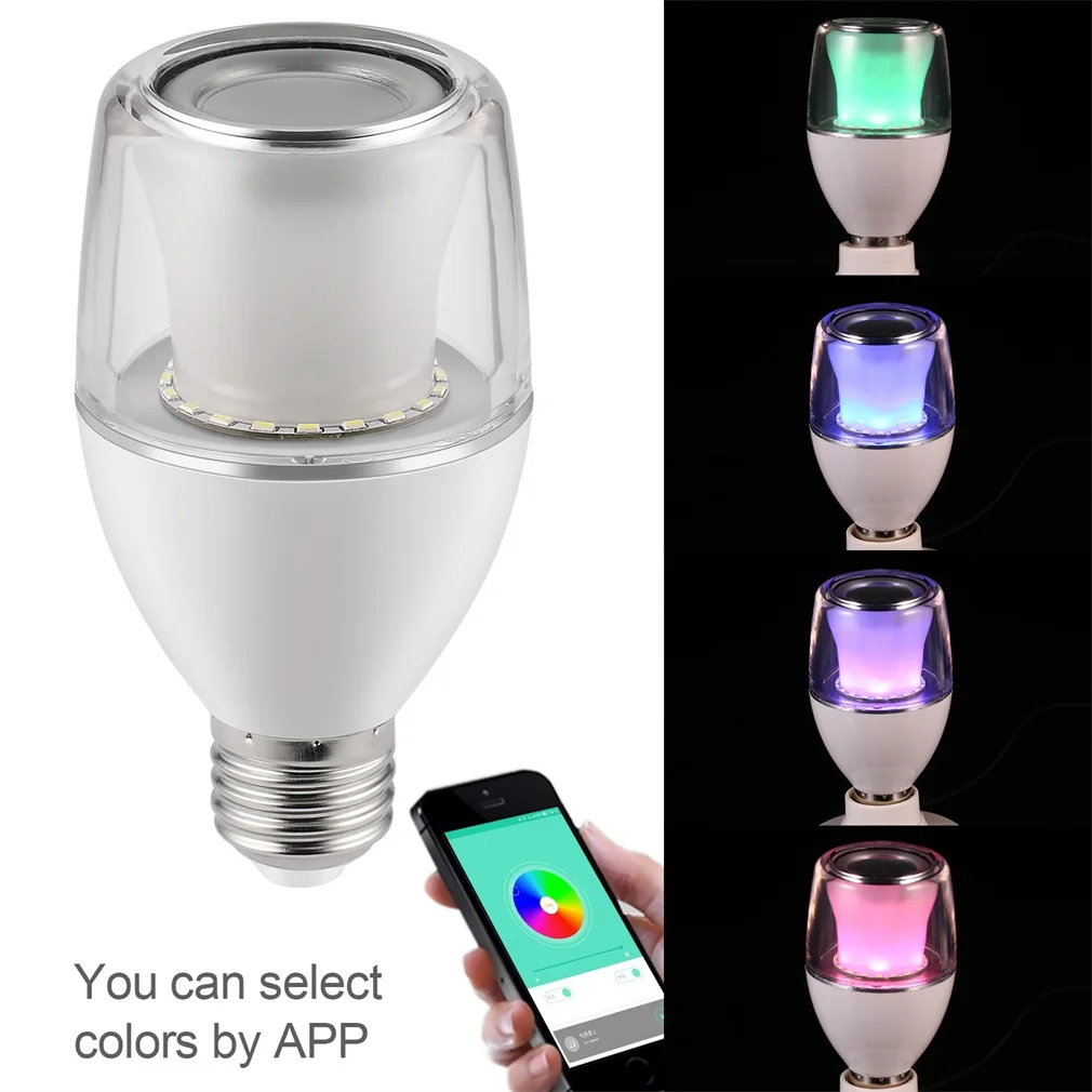 

Portable Smart Music Bulb APP Control Automatically On/Off Music Playing Colorful Light Twinkle 70HZ-18KHZ S30