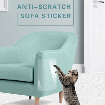 

2/4pcs Pet Cat Scratch Deterrent Double Anti-scratch Tape Adhesive Corner Guard Sofa Cover Transparent PVC Cat Scratcher Plastic