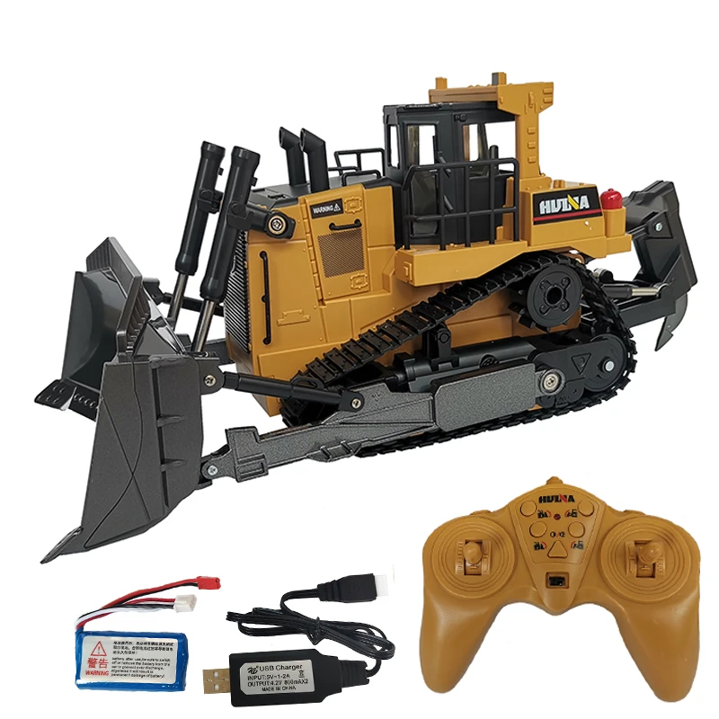 Huina Car Toy 1:16 RC Tractor Shovel Earthmover Heavy Bulldozer Tractor Truck Model Toys for Boys Kids Gift 6