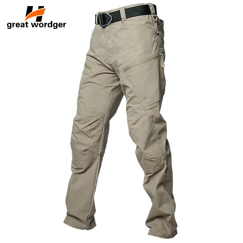 Military Tactical Cargo Pants Men Teflon Waterproof Combat SWAT Hiking Climb Sport Army Pants Combat SWAT Trousers Men
