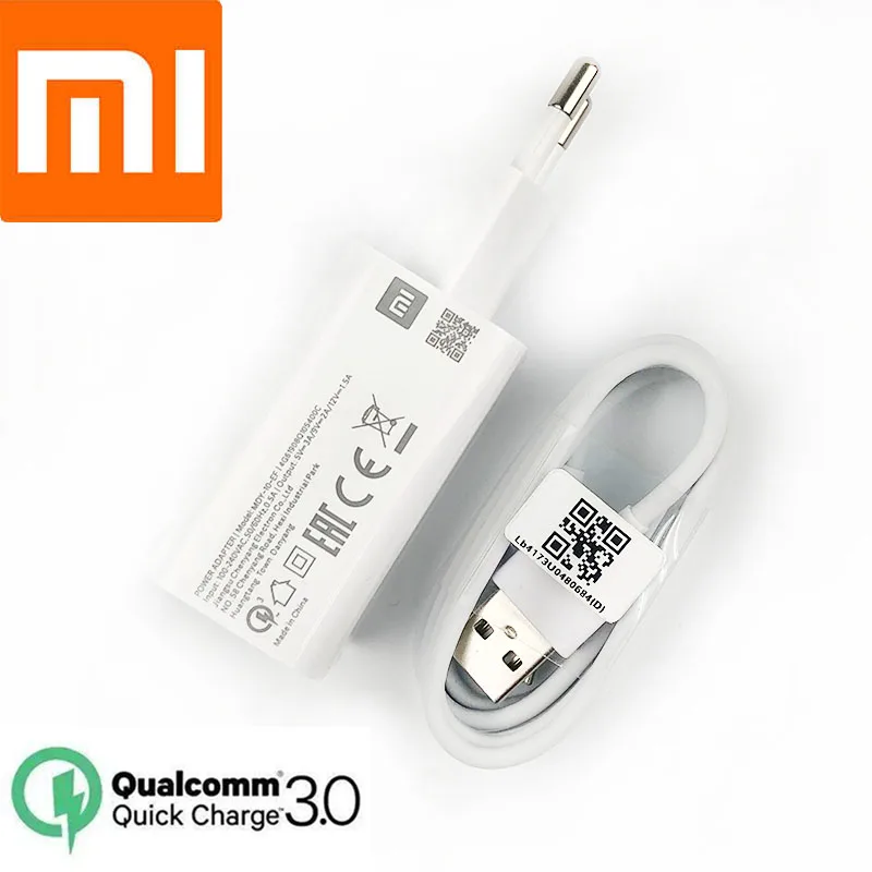 Оригинальное быстрое зарядное устройство Xiaomi redmi note 8 pro QC3.0 12 В 1 5 А дорожный