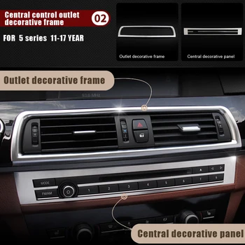 

For BMW 5 series F10 F18 525 Car Inner Center Console Gear Shift Box Sequin air vent frame modification Cover Trim strip sticker