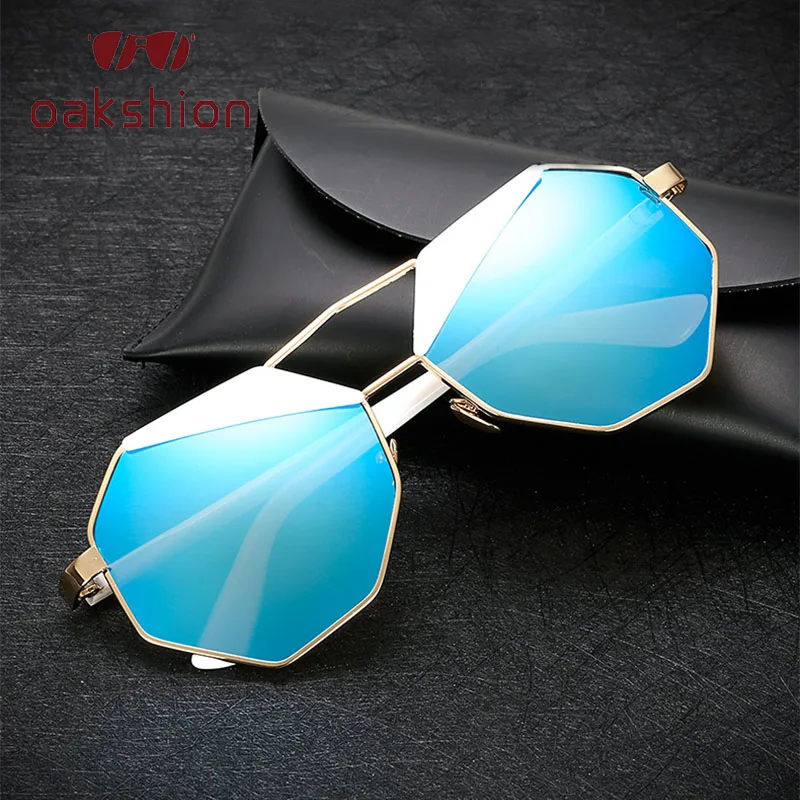 Новинка 2019 винтажные многоугольные металлические солнцезащитные очки oakshion для