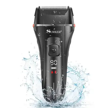 

powerful cord cordless electric shaver for men pro facial shaving machine wet dry beard electric razor 1.5hours rechargeable