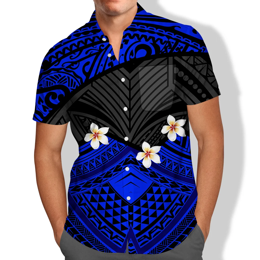 Pocket Short Sleeve Shirt Tribal Islanders Polynesian Clothes Polynesian Tribal Clothing Samoan Puletasi Viking