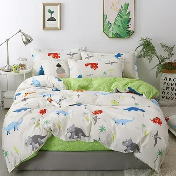 

Dinosaur Pattern 4pcs Girl Boy Kid Bed Cover Set Duvet Cover Adult Child Bed Sheets And Pillowcases Comforter Bedding Set 61071