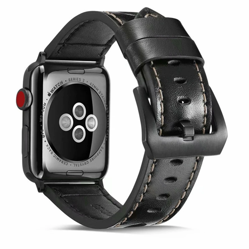 Кожаный ремешок для iWatch apple watch ремешок 44 мм 40 мм браслет 42 мм 38 мм ремень для apple ремешок для часов серии 5 4 3 2 1 наручные часы correa