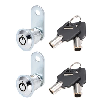 

uxcell Tubular Cam Lock 20mm Cylinder Length Chrome Finish Keyed Alike 2Pcs