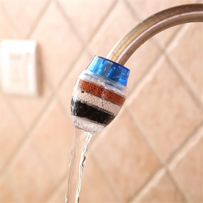 

2021 New Round 3-Layer Filter Household Water Filter Carbon Faucet Tap Filter Water Clean Purifier Cartridge Kitchen Accessories