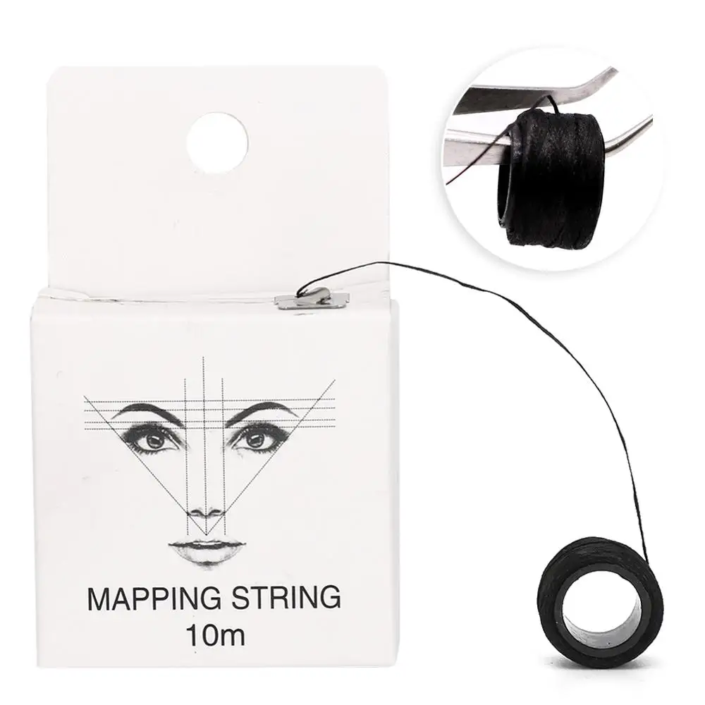 10 м 2 шт микроblading Mapping String Pre-Inked Brow Marker thread Tattoo Brows Point Line Tool карандаш для бровей