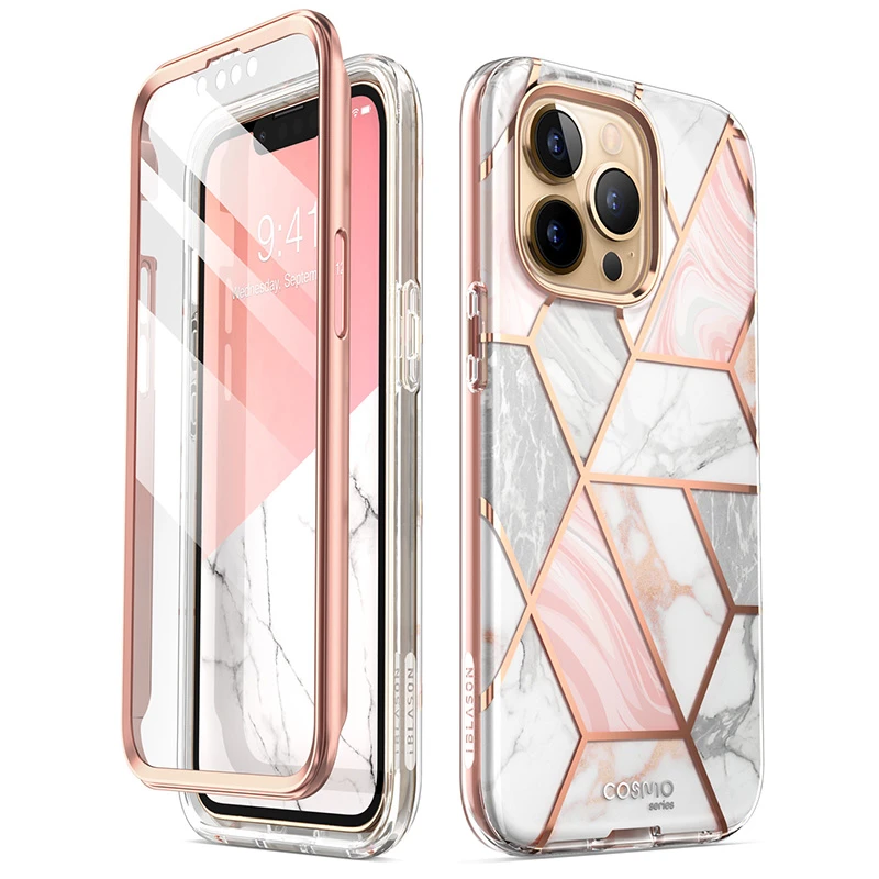 For iPhone 13 Pro Max Case 6.7 inch (2021) I-BLASON Cosmo Slim Full-Body Stylish Protective Case with Built-in Screen Protector cases for iphone 11