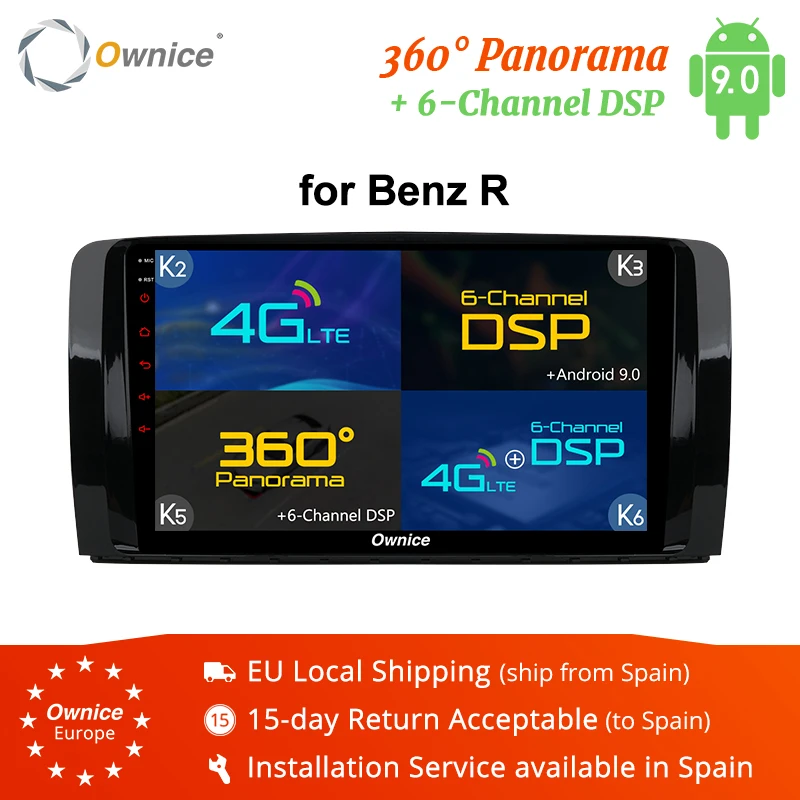 Ownice K1 K2 K3 K5 K6 Восьмиядерный Android 9 0 автомобильный DVD для Mercedes Benz AMG/R Class W251 R280 R300 R320 R350