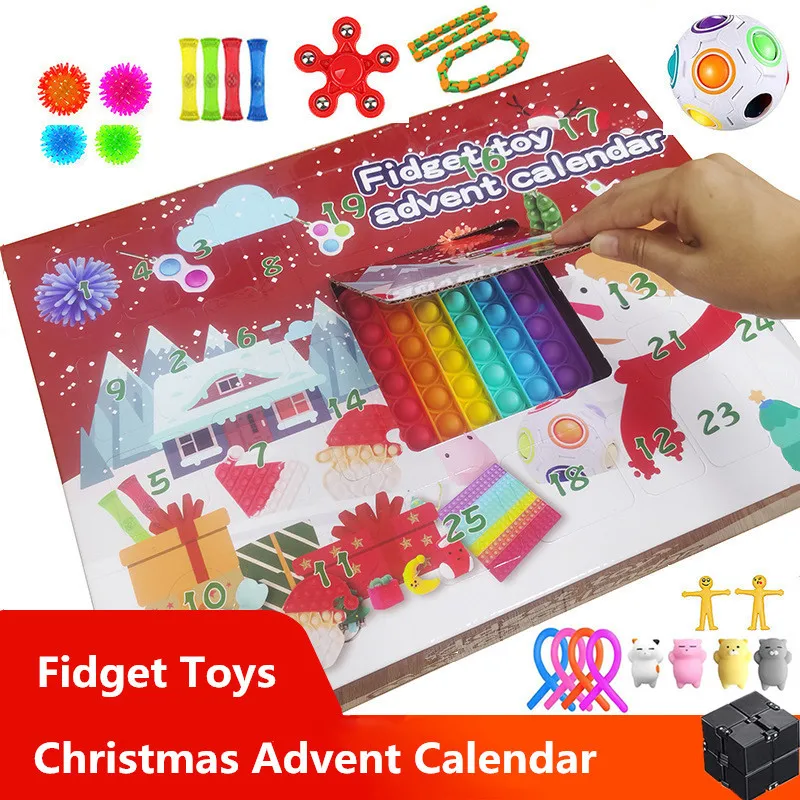 25 Pcs Fidget Advent Calendar Popits 
