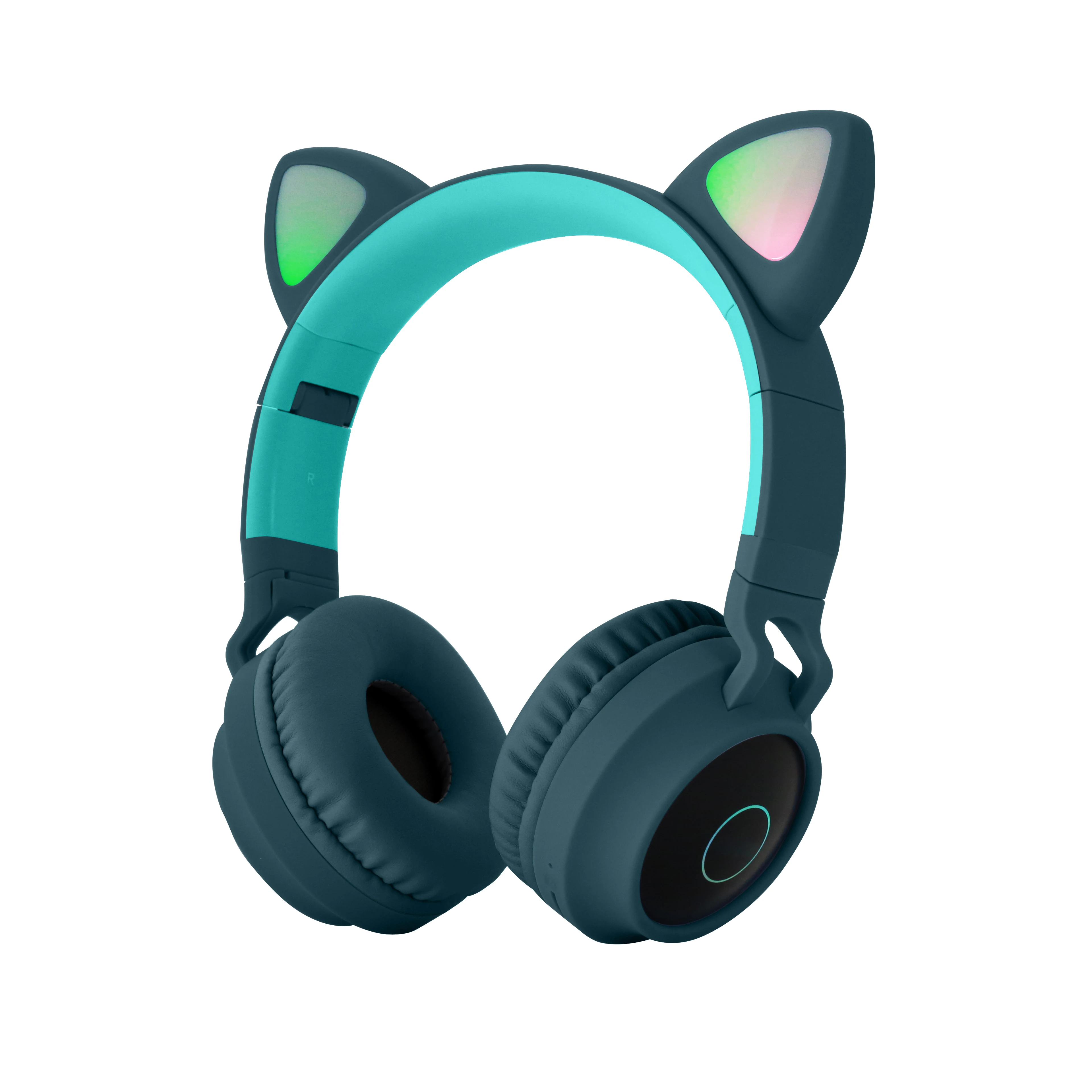 LED Cat Ear Headphones Noise Cancelling Bluetooth 5 0 Adults And Kids Headset Support TF Card FM Radio With Mic Wireless Wire