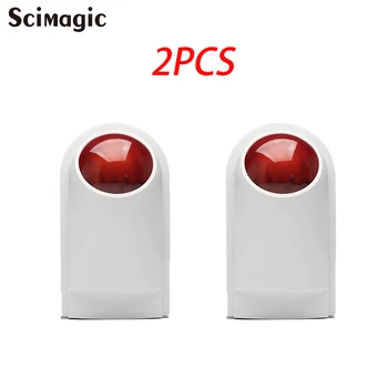 

2PCS Wireless Outdoor waterproof Sound Strobe Flash Siren with 120db alarm sound and red flash lighting