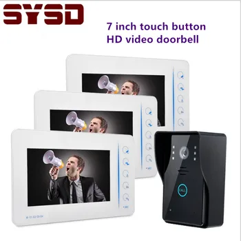 

Factory direct 7 inch video doorbell villa doorbell HD rainproof night vision four-way camera function one to three