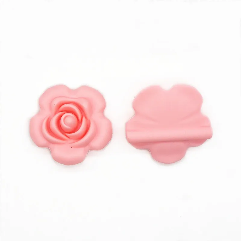 Chengkai 50PCS Silicone Rose Flower Beads DIY Baby Pacifier Dummy Teething Chewable Nursing Jewelry Pendant Teether Toy Bead