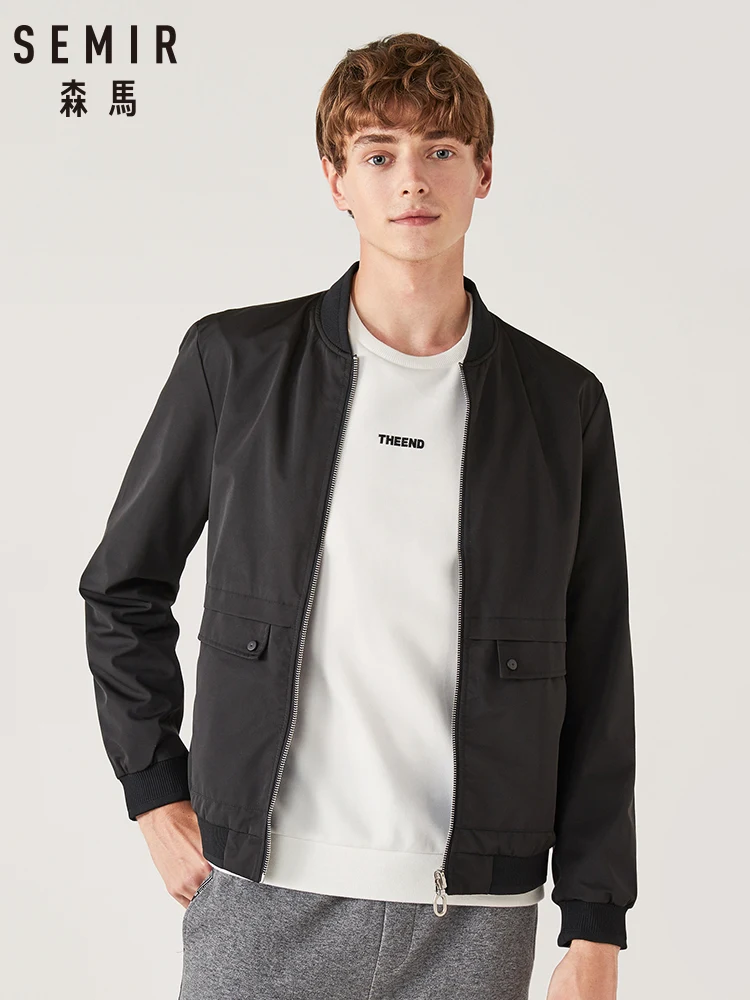 SEMIR Jacket men spring clothing 2020 new positive and negative wear casual jacket tide brand shirt men hit color stand collar SEMIR Jacket men spring clothing 2020 new positive and negative wear casual jacket tide brand shirt men hit color stand collar