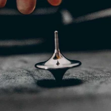

Hot Movie Totem Metal Gyro Silver Hand Spinning Top Fingertips Small Cyclone Gyroscope Antistress Fidget Toys For Children Gifts